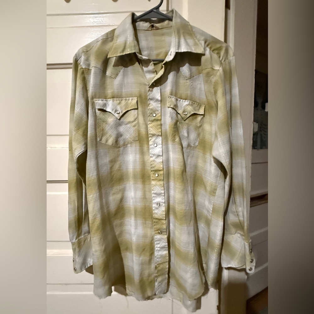 Vintage 1950s, 1960s western dress shirt